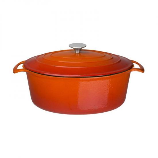 Vogue Orange Oval Casserole Dish 6Ltr URO GH312