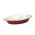 Vogue Red Oval Cast Iron Gratin Dish 650ml