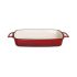 Vogue Red Rectangular Cast Iron Dish 1.8Ltr