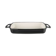 Vogue Black Rectangular Cast Iron Dish 2.8Ltr