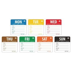 Vogue Dissolvable Labels Week Set (Pack of 1750) Vogue Dissolvable Labels Week Set (Pack of 1750)