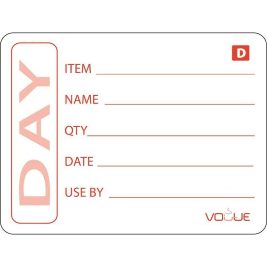 2 Inch Dissolvable Vogue Prepared Food Labels URO GH350 2 Inch Dissolvable Vogue Prepared Food Labels URO GH350