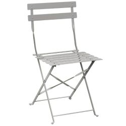 Bolero Grey Pavement Style Steel Folding Chairs (Pack of 2) Bolero Grey Pavement Style Steel Folding Chairs (Pack of 2)