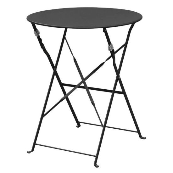 Bolero Black Pavement Style Steel Table 595mm URO GH558 Bolero Black Pavement Style Steel Table 595mm URO GH558