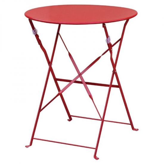 Bolero Red Pavement Style Steel Table 595mm URO GH560