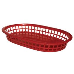 Oval Polypropylene Food Basket Red (Pack Of 6) Oval Polypropylene Food Basket Red (Pack Of 6)