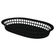Oval Food Basket Black (Pack of 6)