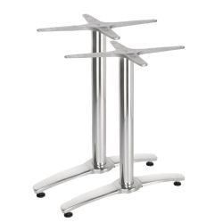 Bolero Aluminium Twin Leg Table Base (Pack Of 2)