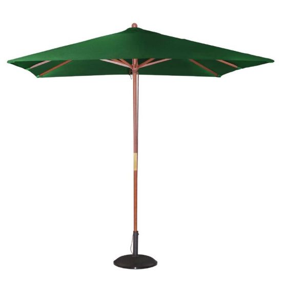 Bolero Square Double Pulley Parasol 2.5m Wide Green URO GH989