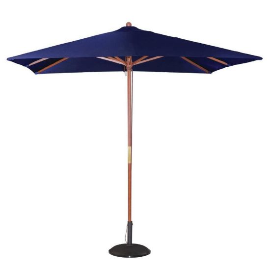 Bolero Square Double Pulley Parasol 2.5m Wide Navy Blue URO GH991