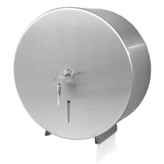 Jantex Stainless Steel Jumbo Roll Tissue Dispenser URO GJ031 Jantex Stainless Steel Jumbo Roll Tissue Dispenser URO GJ031