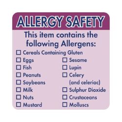 Vogue Allergen Food Labels (Pack of 500) Vogue Allergen Food Labels (Pack of 500)