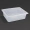 Vogue Polypropylene 1/2 Gastronorm Container with Lid 100mm (Pack of 4)
