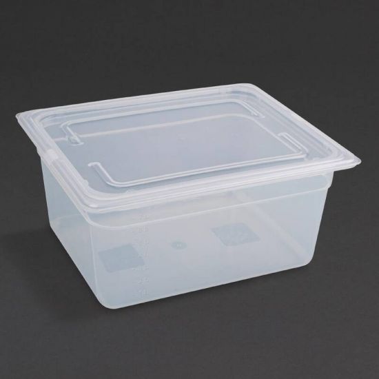 Vogue Polypropylene 1/2 Gastronorm Container With Lid 100mm URO GJ516
