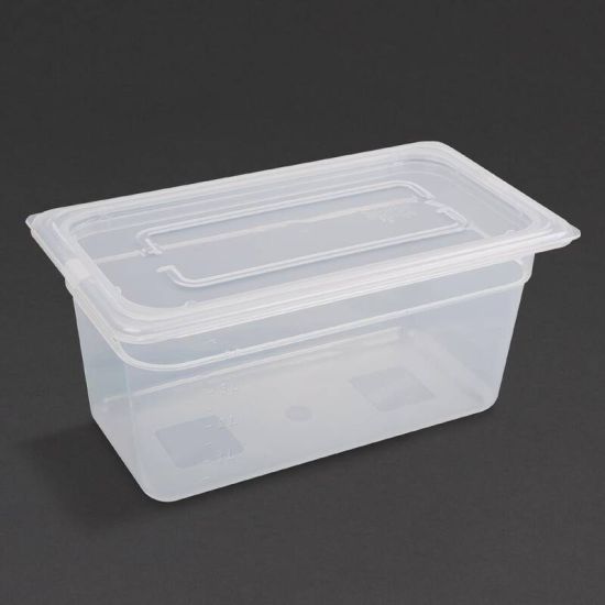 Vogue Polypropylene 1/3 Gastronorm Container With Lid 150mm URO GJ520