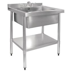 Vogue Stainless Steel Midi Pot Wash Sink with Undershelf Vogue Stainless Steel Midi Pot Wash Sink with Undershelf