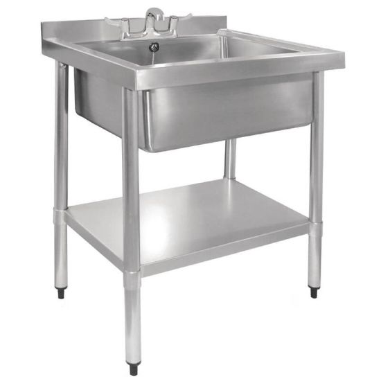 Vogue Stainless Steel Midi Pot Wash Sink With Undershelf URO GJ537