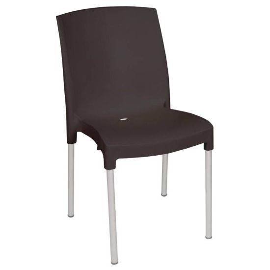 Bolero Stacking Bistro Side Chairs Black (Pack Of 4) URO GJ976 Bolero Stacking Bistro Side Chairs Black (Pack Of 4) URO GJ976