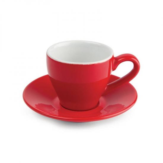 Olympia Cafe Espresso Cups Red 100ml 3.5oz Box of 12 URO GK070