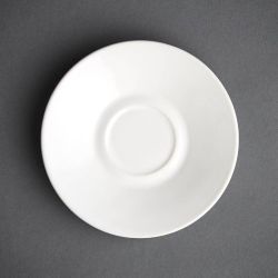 Olympia Cafe Espresso Saucers White 116.5mm (Pack of 12) Olympia Cafe Espresso Saucers White 116.5mm (Pack of 12)