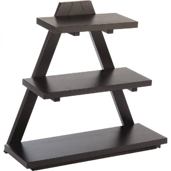 APS Triangle Wooden Buffet Stand Black URO GK818