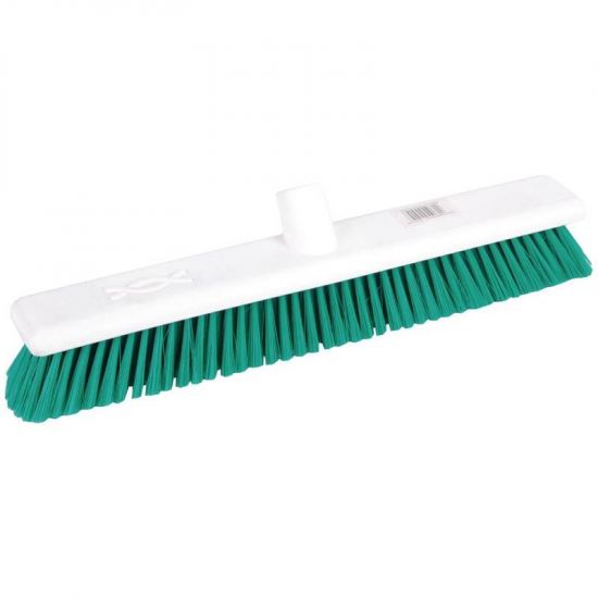 Jantex Hygiene Broom Soft Bristle Green 18in URO GK874