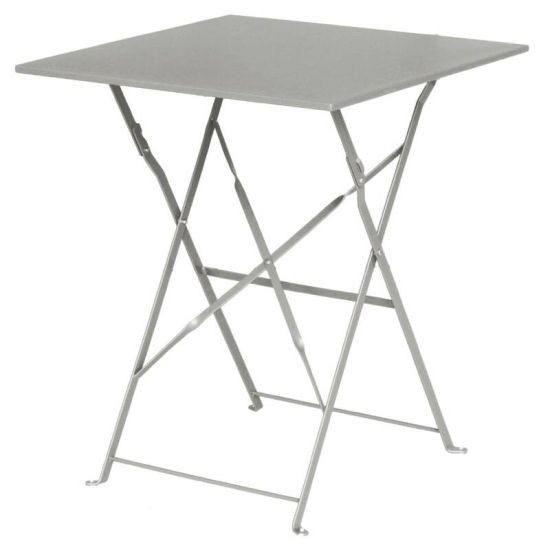 Bolero Grey Pavement Style Steel Table Square 600mm URO GK988 Bolero Grey Pavement Style Steel Table Square 600mm URO GK988