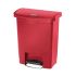 Rubbermaid Slim Jim Step On Front Pedal Red 30Ltr