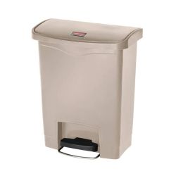 Rubbermaid Slim Jim Step On Front Pedal Beige 30Ltr