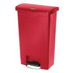 Rubbermaid Slim Jim Step On Front Pedal Red 50Ltr