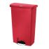 Rubbermaid Slim Jim Step On Front Pedal Red 68Ltr