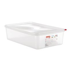 Araven Polypropylene 1/1 Gastronorm Food Containers 13.7Ltr With Lid (Pack Of 4)