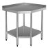 Vogue Stainless Steel Corner Table 700mm