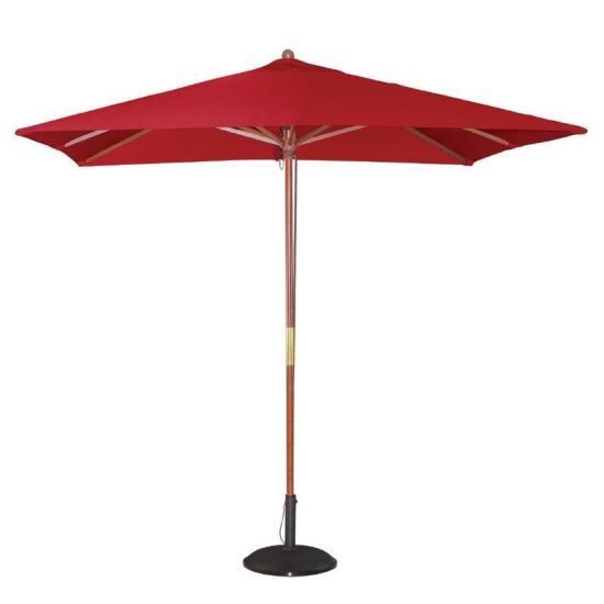 Bolero Square Parasol 2.5m Wide Red URO GL306