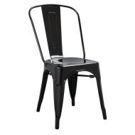 Bolero Bistro Steel Side Chair Black (Pack of 4)