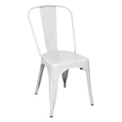 Bolero Bistro Steel Side Chair White (Pack Of 4) Bolero Bistro Steel Side Chair White (Pack Of 4)