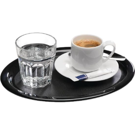 APS Melamine Serving Tray Black 10in URO GL622