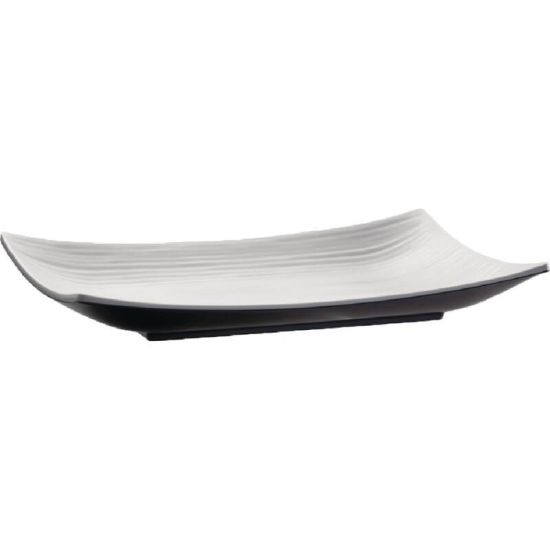 APS Dual Tone Curved Rectangular Platter 11in URO GL641