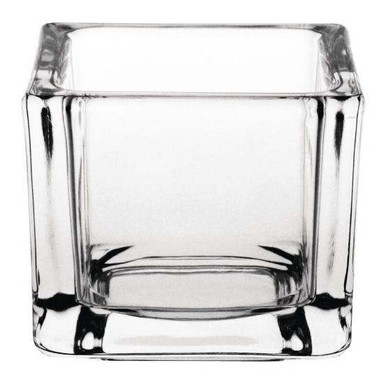 Olympia Glass Tealight Holder Square Clear Box of 6 URO GM224