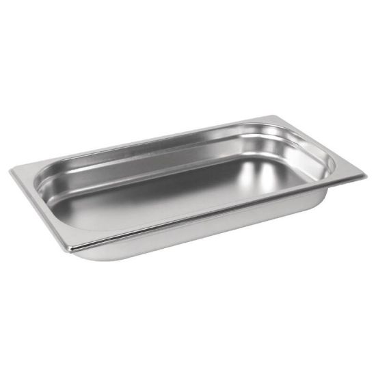 Vogue Stainless Steel GN 1/3 Pan 40mm URO GM311 Vogue Stainless Steel GN 1/3 Pan 40mm URO GM311