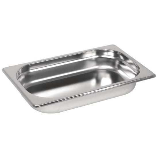 Vogue Stainless Steel GN 1/4 Pan 40mm URO GM313 Vogue Stainless Steel GN 1/4 Pan 40mm URO GM313