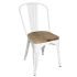 Bolero Bistro Side Chairs With Wooden Seat Pad White (Pack Of 4)