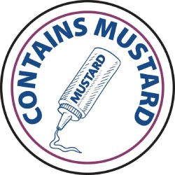 Vogue Food Allergen Label Mustard (Pack of 1000) Vogue Food Allergen Label Mustard (Pack of 1000)