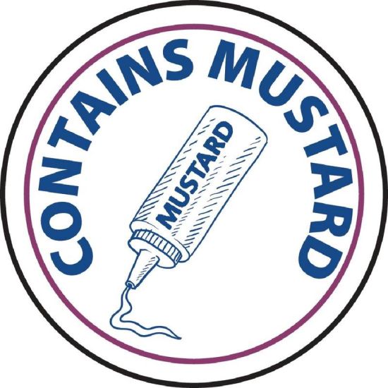 Vogue Food Allergen Label Mustard URO GM806 Vogue Food Allergen Label Mustard URO GM806