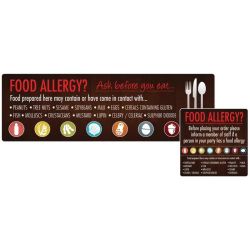 Food Allergen Window And Wall Stickers (Pack Of 8)