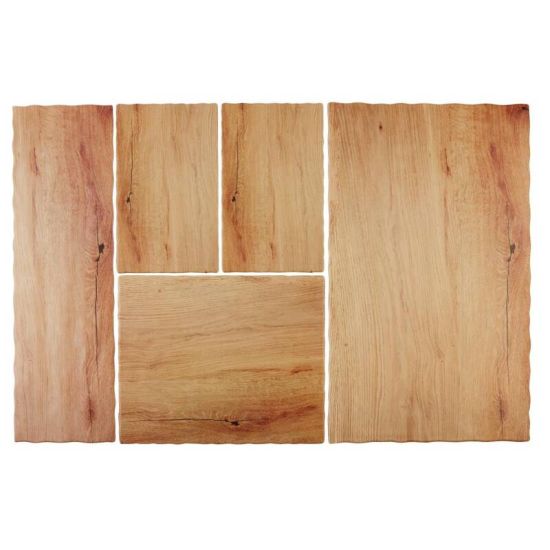 APS Oak Effect Melamine Tray 2/4GN URO GN568 APS Oak Effect Melamine Tray 2/4GN URO GN568