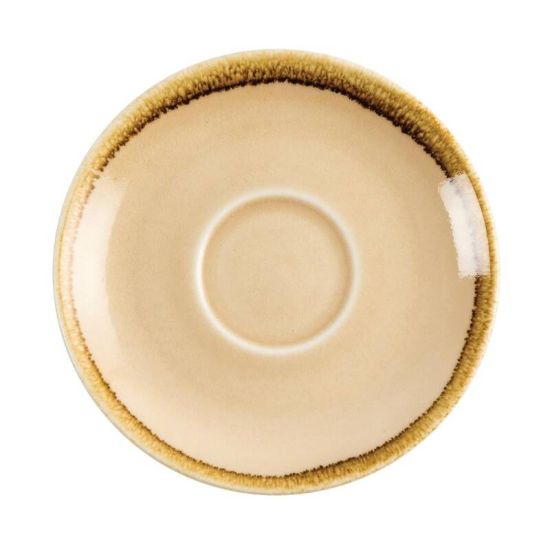 Olympia Kiln Cappuccino Saucer Sandstone 140mm Box of 6 URO GP331 Olympia Kiln Cappuccino Saucer Sandstone 140mm Box of 6 URO GP331