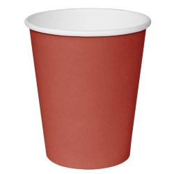 Fiesta Single Wall Takeaway Coffee Cups Red 225ml / 8oz (Pack Of 50)
