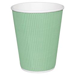 Fiesta Ripple Wall Takeaway Coffee Cups Turquoise 225ml / 8oz (Pack Of 500)