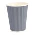 Fiesta Disposable Coffee Cups Ripple Wall Charcoal 340ml / 12oz (Pack Of 25)